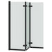 Douche Omhulsel Zwart 130 x 138 cm ESG-glas en aluminium