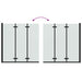 Douche Omhulsel Zwart 130 x 138 cm ESG-glas en aluminium