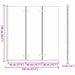 Douche Omhulsel Zwart 130 x 138 cm ESG-glas en aluminium