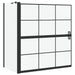 Bad Douchescreen Zwart en transparant 116 x 68 x 128 cm