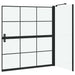Bad Douchescreen Zwart en transparant 116 x 68 x 128 cm