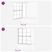 Bad Douchescreen Zwart en transparant 116 x 68 x 128 cm