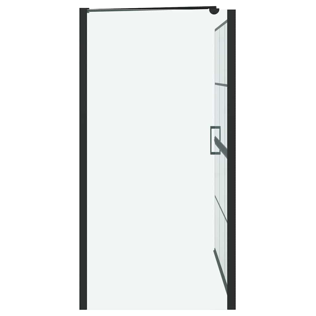 Bad Douchescreen Zwart en transparant 116 x 68 x 128 cm