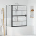 Bad Douchescreen Zwart en transparant 100 x 68 x 128 cm