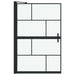 Bad Douchescreen Zwart en transparant 80 x 68 x 128 cm