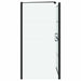 Bad Douchescreen Zwart en transparant 80 x 68 x 128 cm