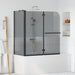 Bi-Vouw Douche Omheining Donker Transparant 120 x 67 x 129 cm