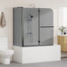 Bi-Vouw Douche Omheining Donker Transparant 120 x 67 x 129 cm