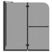 Bi-Vouw Douche Omheining Donker Transparant 120 x 67 x 129 cm