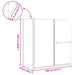 Bi-Vouw Douche Omheining Donker Transparant 120 x 67 x 129 cm