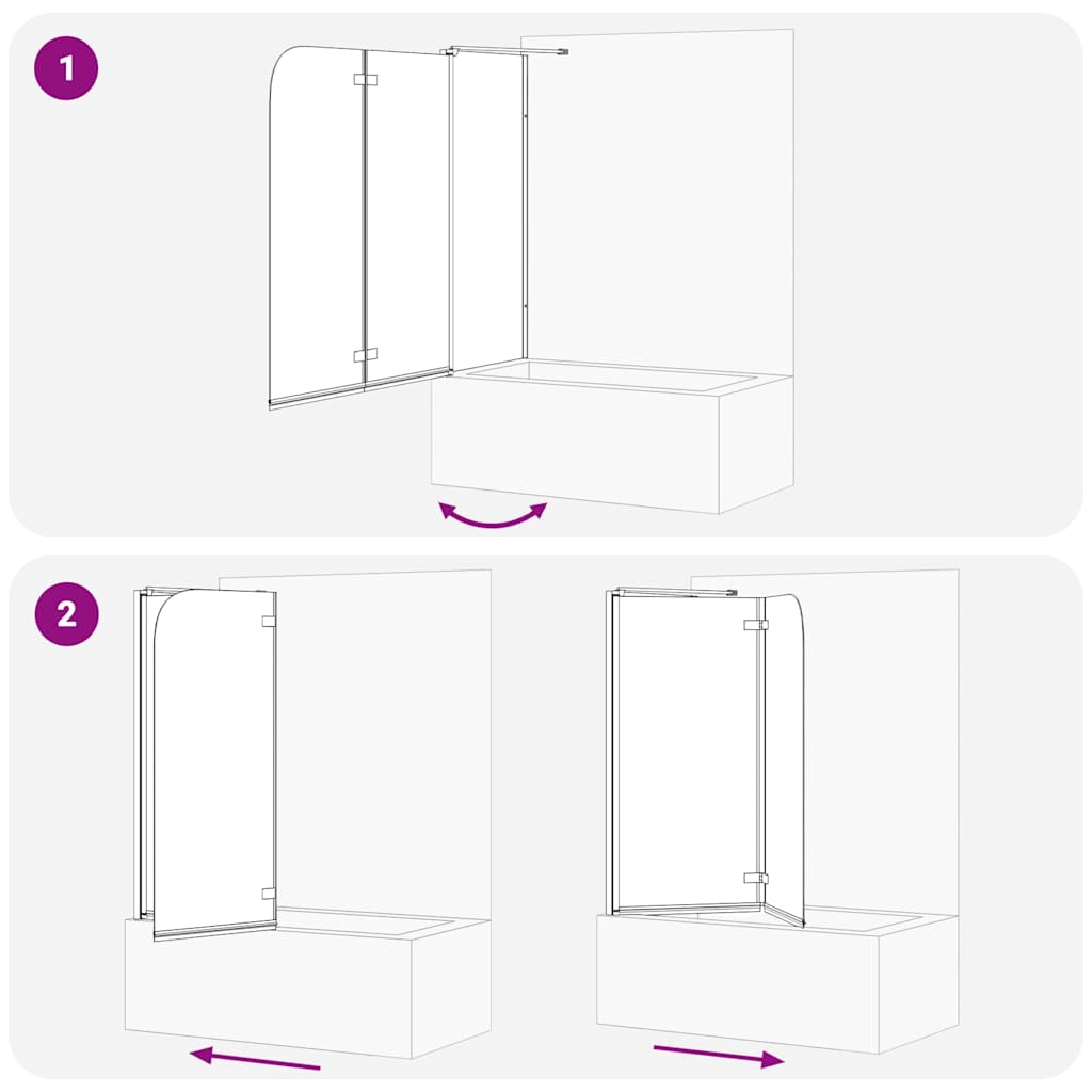 Douche Omhulsel Zwart 120 x 68 x 130 cm ESG-glas en aluminium