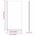 Bad Douchescreen Zwart 68 x 130 cm Gehard glas