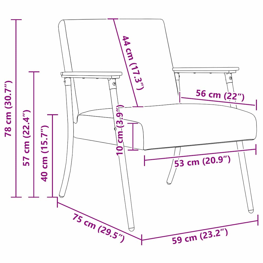 Fauteuil Lichtgrijs Stof
