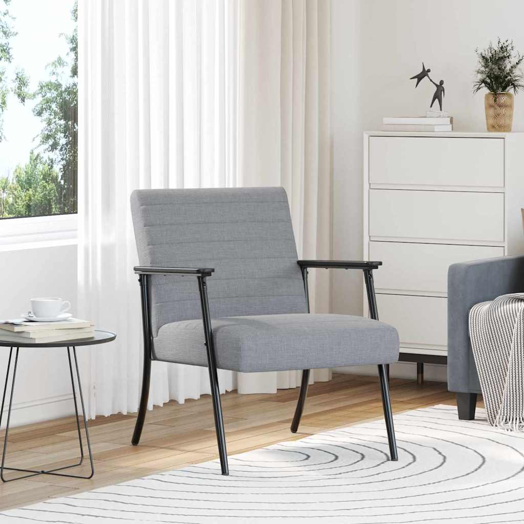 Fauteuil Lichtgrijs 59 x 75 x 78 cm Stof