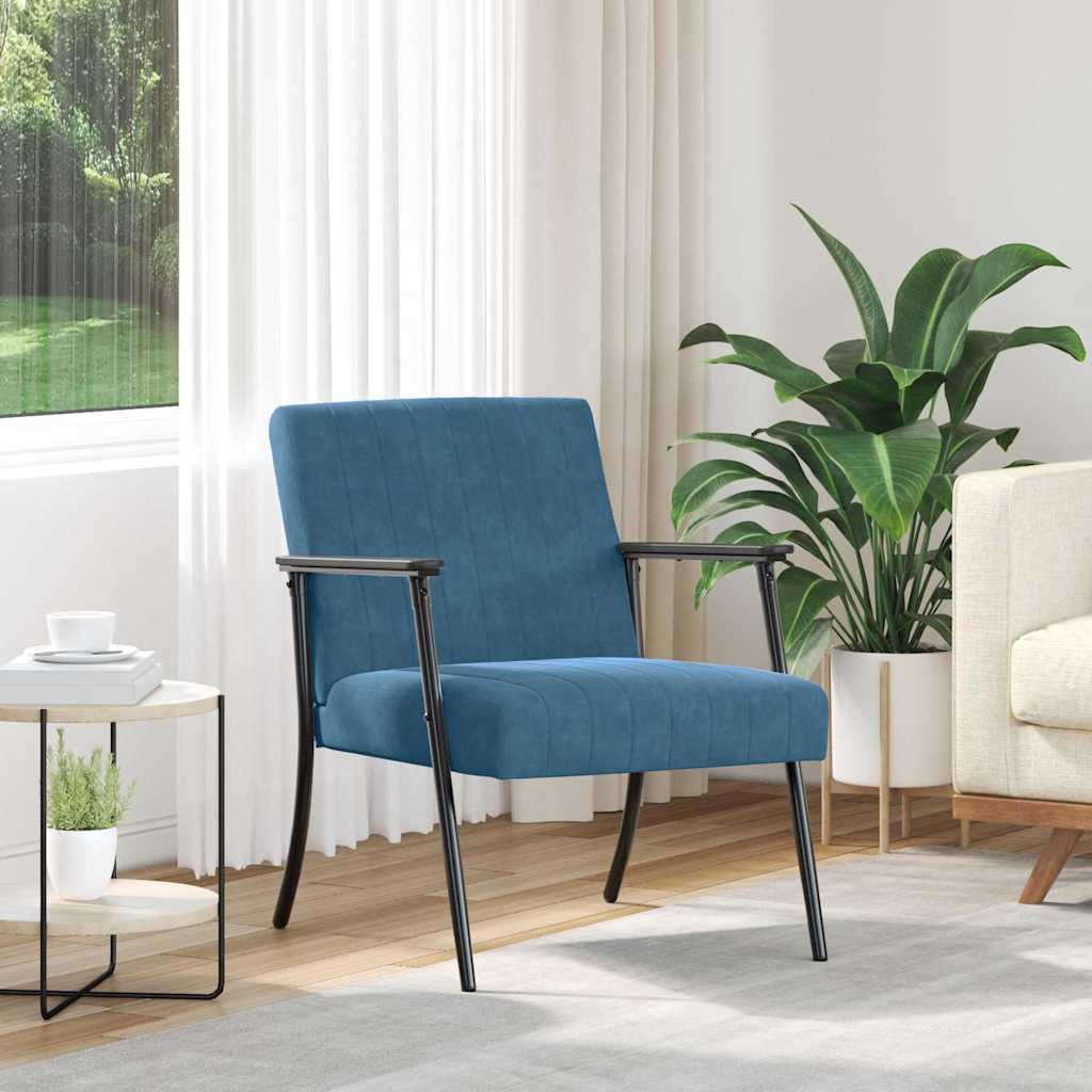 Fauteuil Blauw 59 x 75 x 78 cm Fluweel