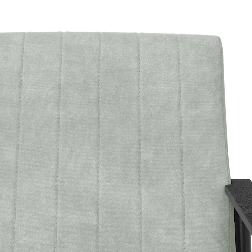 Fauteuil Lichtgrijs 59 x 75 x 78 cm Fluweel