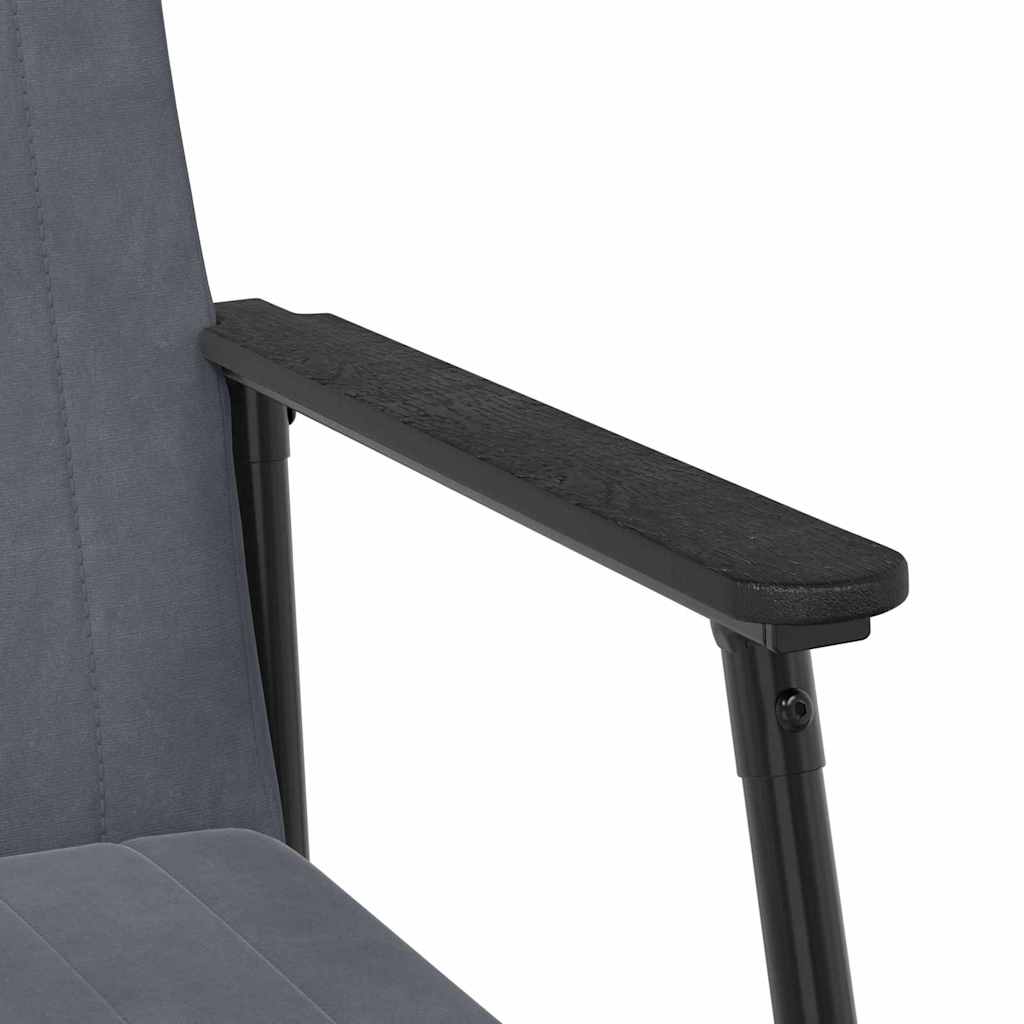 Fauteuil Donkergrijs 59 x 75 x 78 cm Fluweel