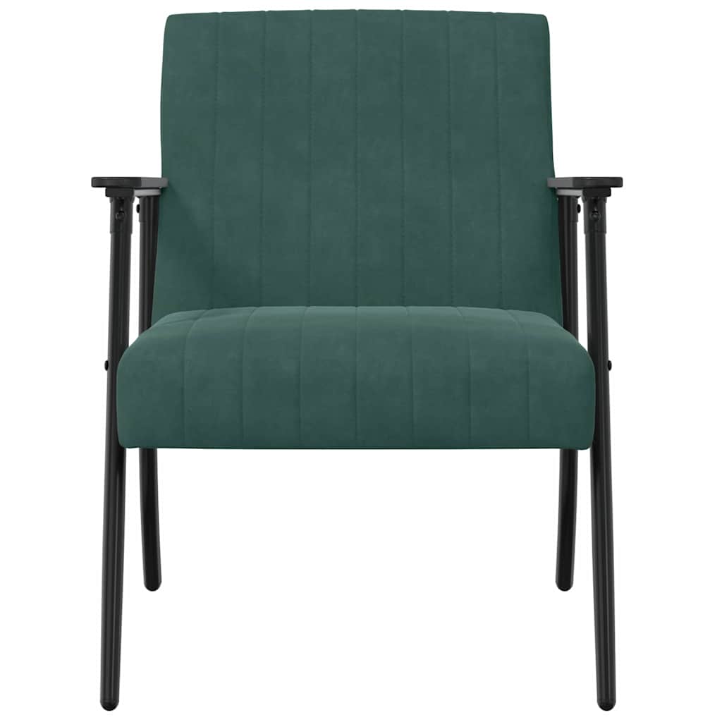 Fauteuil Donkergroen 59 x 75 x 78 cm Fluweel