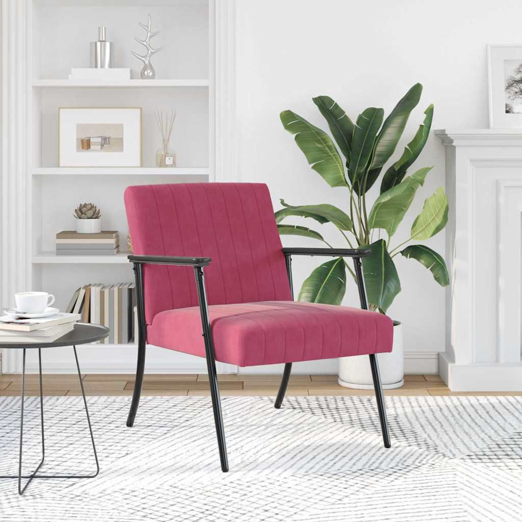 Fauteuil Wijnrood 59 x 75 x 78 cm Fluweel