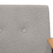 Fauteuil Lichtgrijs Krullend Wol-achtig Stof