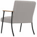 Fauteuil Lichtgrijs Krullend Wol-achtig Stof