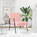 Fauteuil Roze Krullend Wol-achtig Stof