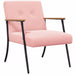 Fauteuil Roze Krullend Wol-achtig Stof