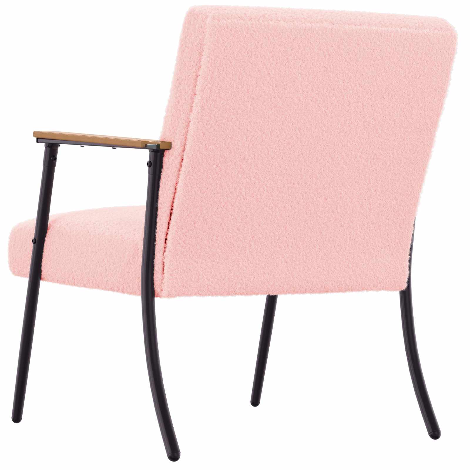 Fauteuil Roze Krullend Wol-achtig Stof