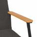 Fauteuil Donkergrijs Krullend Wol-achtig Stof