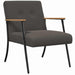 Fauteuil Donkergrijs Krullend Wol-achtig Stof
