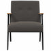 Fauteuil Donkergrijs Krullend Wol-achtig Stof