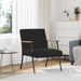 Fauteuil Zwart Krullend Wol-achtig Stof