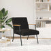 Fauteuil Zwart Krullend Wol-achtig Stof