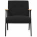 Fauteuil Zwart Krullend Wol-achtig Stof
