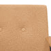 Fauteuil Beige Krullend Wol-achtig Stof