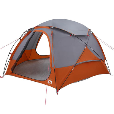 Koepeltent met Verwijderbare Regenkap Grijs en Oranje