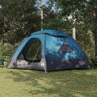 Koepeltent met Verwijderbare Regenkap Blauw 12-Persoons