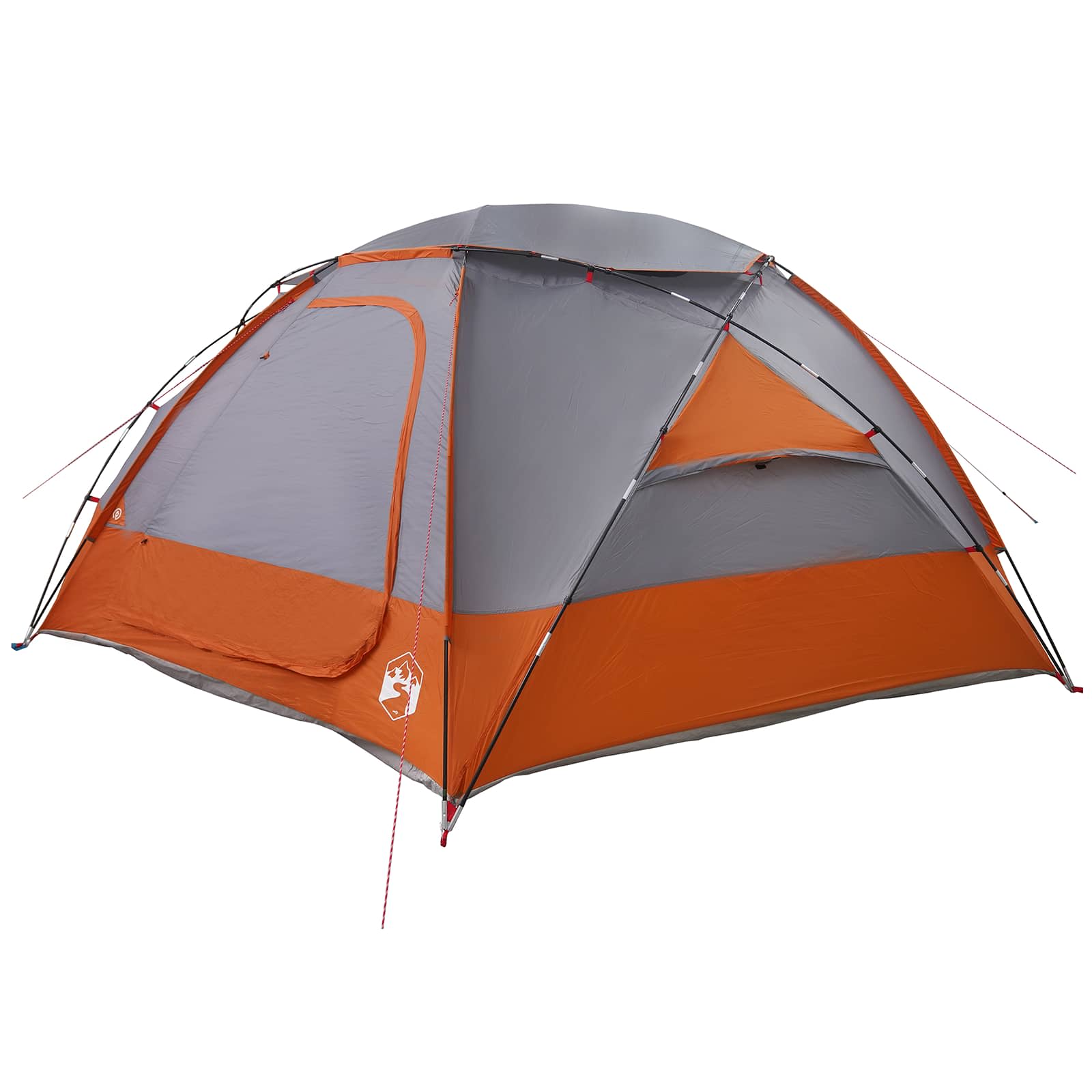 Koepeltent met Verwijderbare Regenkap Grijs en Oranje
