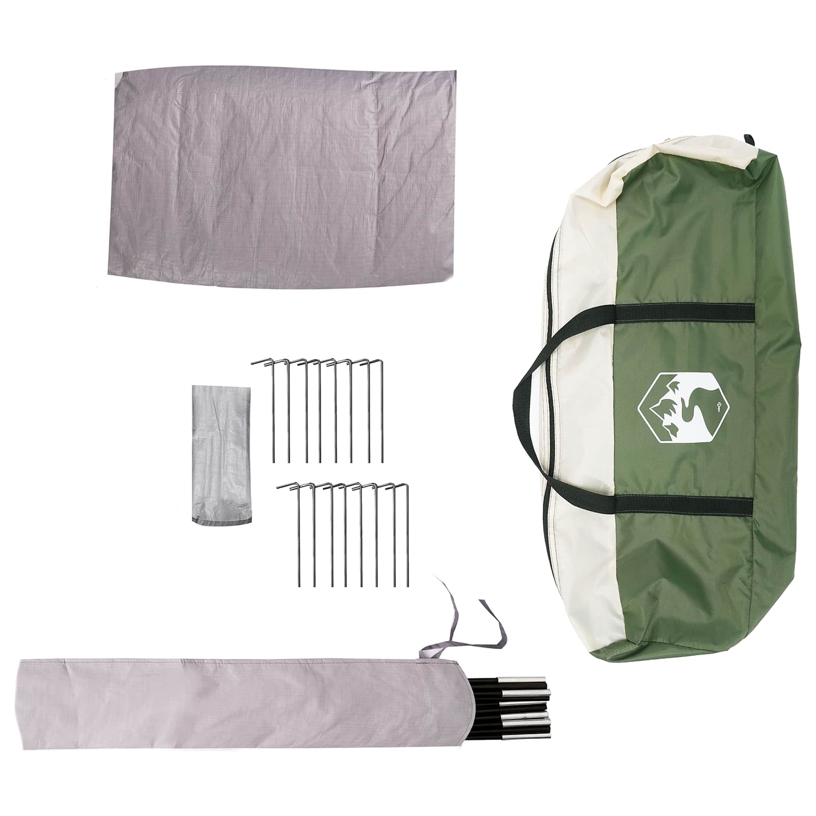 Gezinstent 10-persoons Groen 185T Polyester met PU Coating
