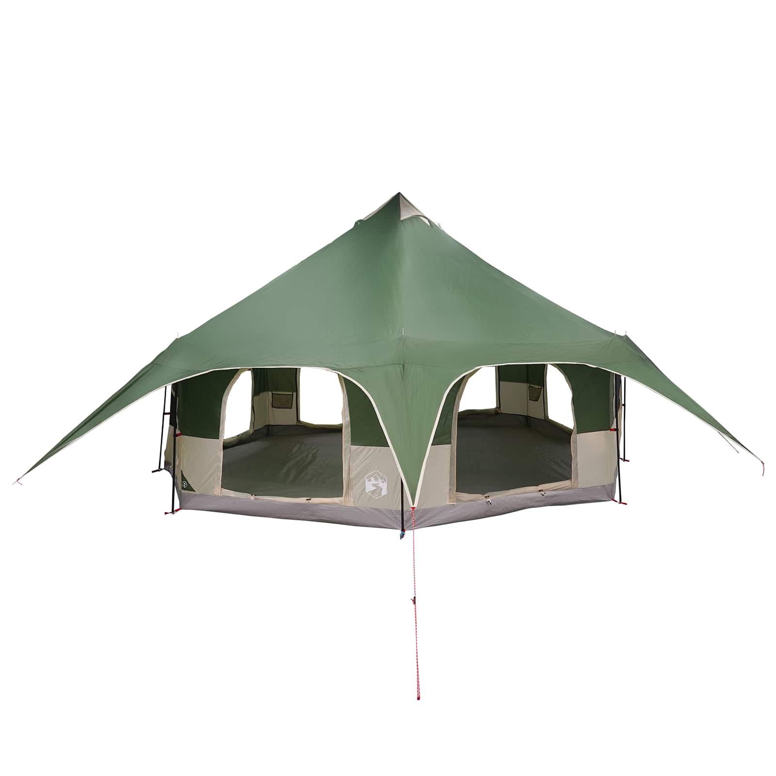 Gezinstent 10-persoons Groen 185T Polyester met PU Coating