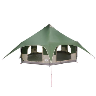 Gezinstent 10-persoons Groen 185T Polyester met PU Coating
