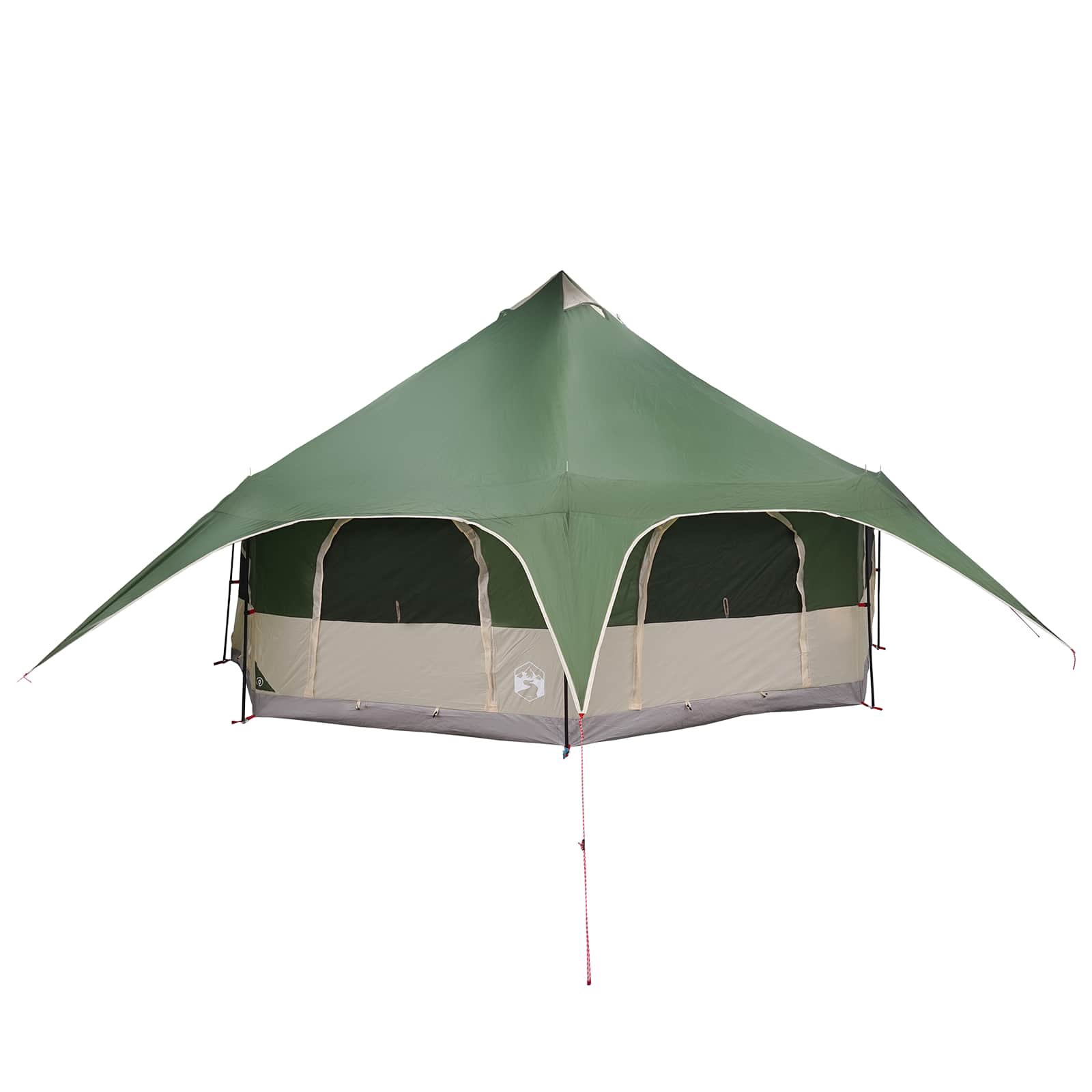 Gezinstent 10-persoons Groen 185T Polyester met PU Coating