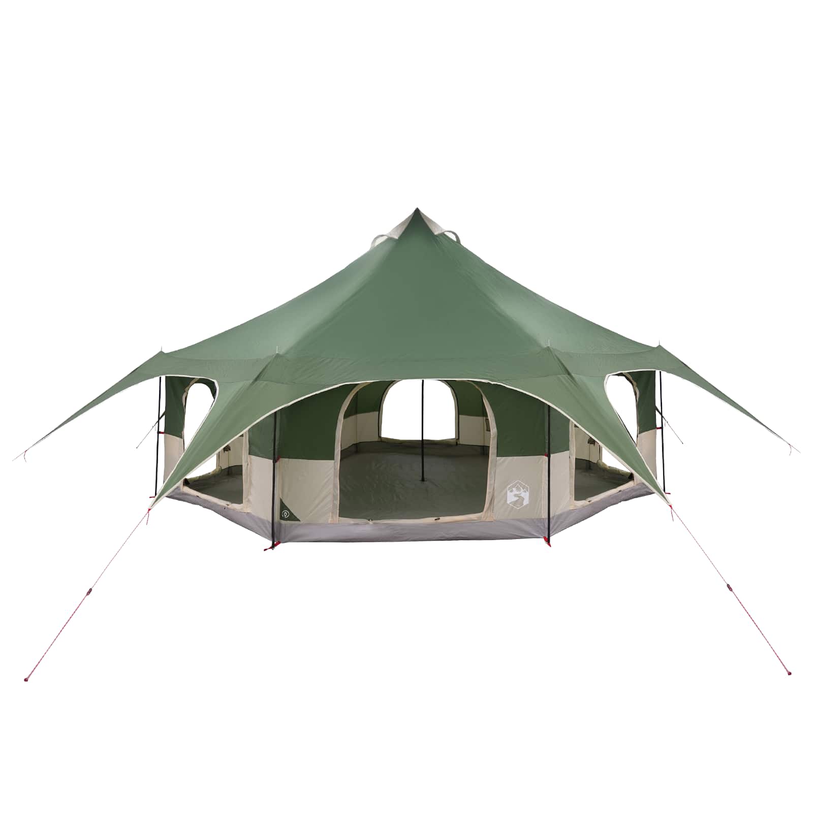 Gezinstent 10-persoons Groen 185T Polyester met PU Coating