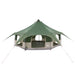 Gezinstent 10-persoons Groen 185T Polyester met PU Coating