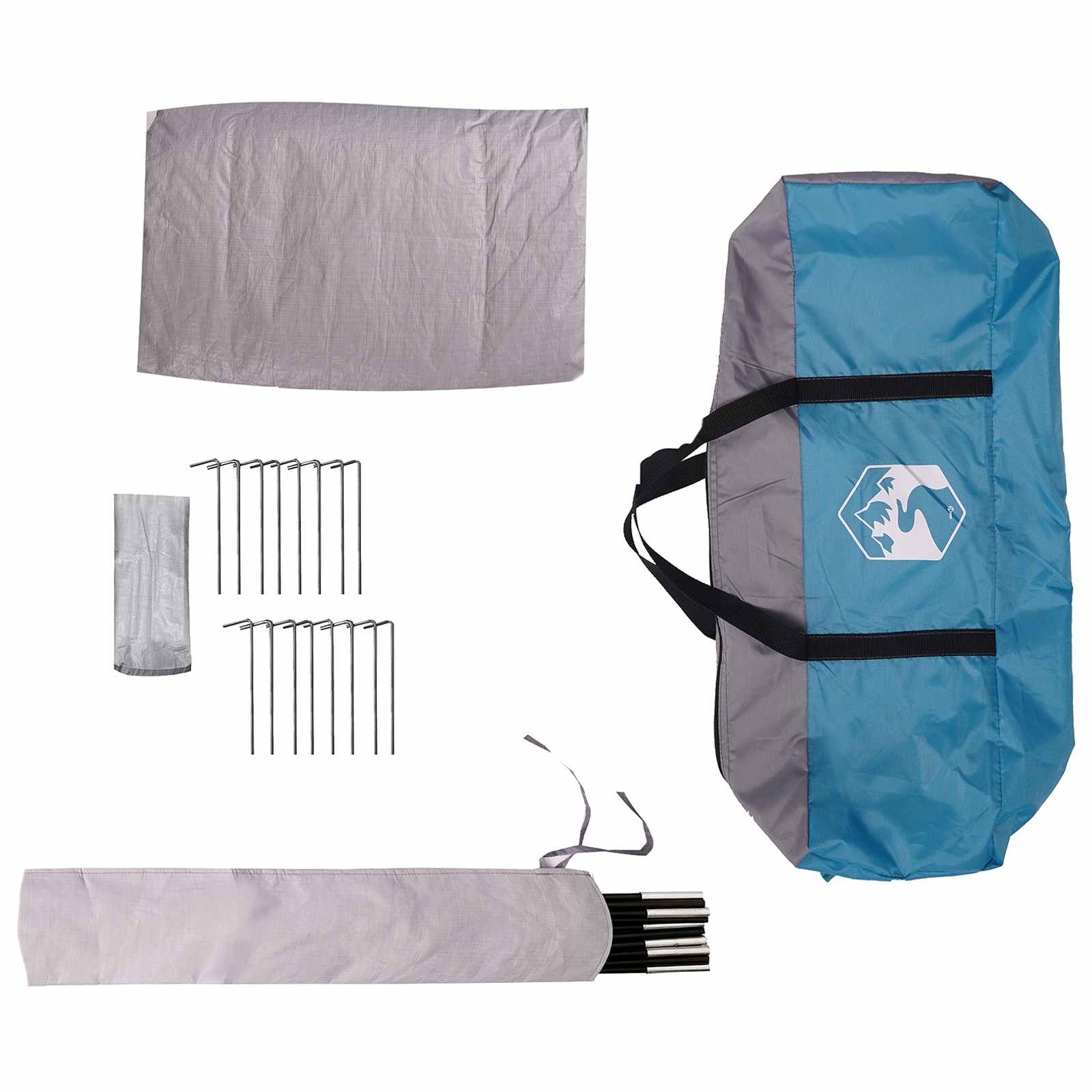 Gezinstent 10-persoons Blauw 185T Polyester met PU Coating