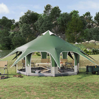 Gezinstent Groen 5-persoons 185T Polyester met PU Coating