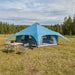 Gezinstent Blauw 18-Persoon 185T Polyester met PU Coating