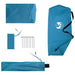 2-in-1 Regen Poncho met Kap Blauw 262 x 126 x 130 cm