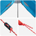 2-in-1 Regen Poncho met Kap Blauw 262 x 126 x 130 cm
