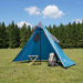 2-in-1 Regen Poncho met Kap Blauw 262 x 126 x 130 cm